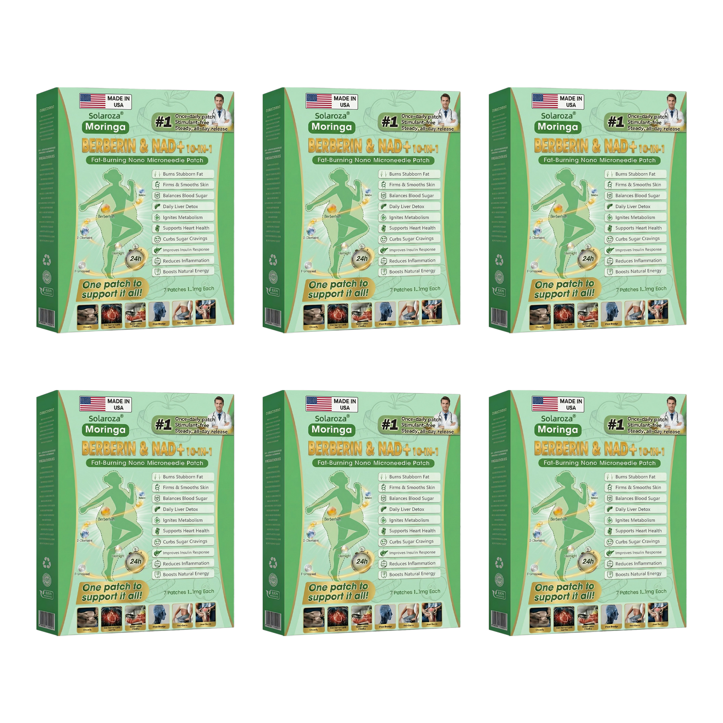 Official Solaroza® Centre💯High-Precision 10-in-1 Weight Loss Patch with Berberine & NAD+